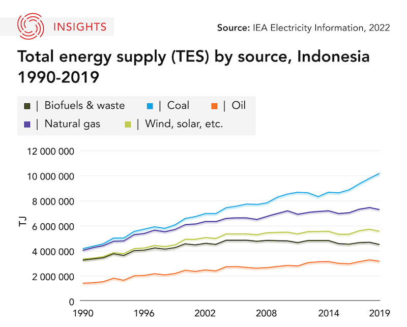 Indonesia Energy Sources Graphic