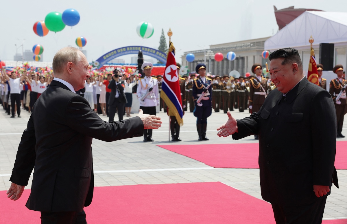 Putin and Kim in North Korea June 2024