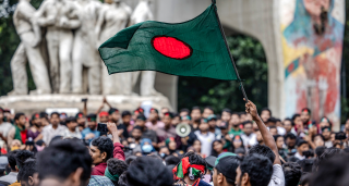 Student protesters in Bangladesh