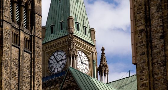 Canadian Parliament building closeup