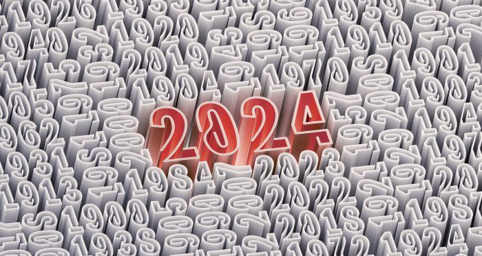2024 in a banner of years