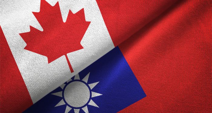 Canada and Taiwan flags combined 