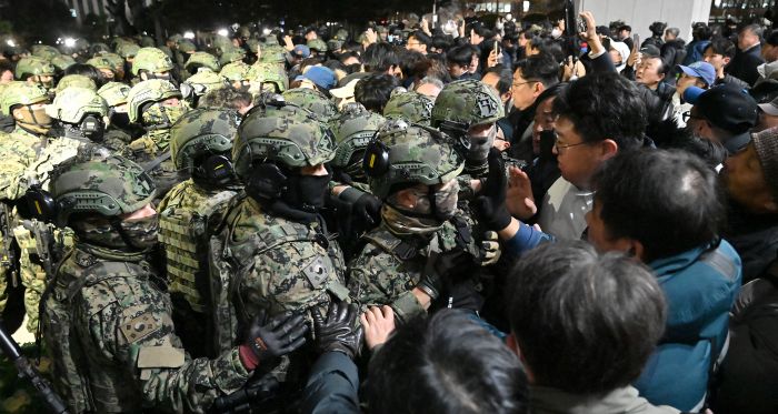 Soldiers in Seoul, South Korea 